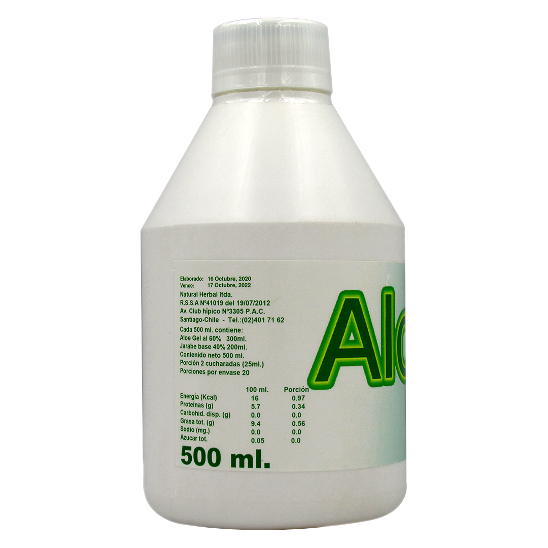 Aloe Vera Gel 500 ml marca Natural Herbal - Imagen 2