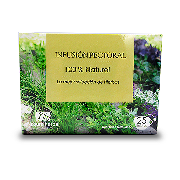 Infusión Pectoral 100%  Natural 25 bolsitas marca Natural Herbal