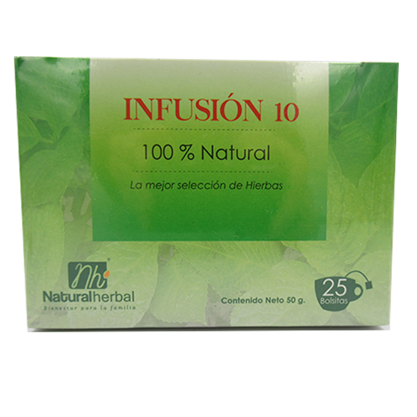 Infusión 10 Colon y Digestión 25 bolsitas marca Natural Herbal