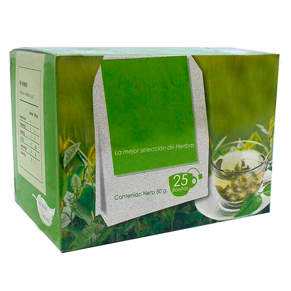 Té Verde 100% Natural 25 bolsitas marca Natural Herbal