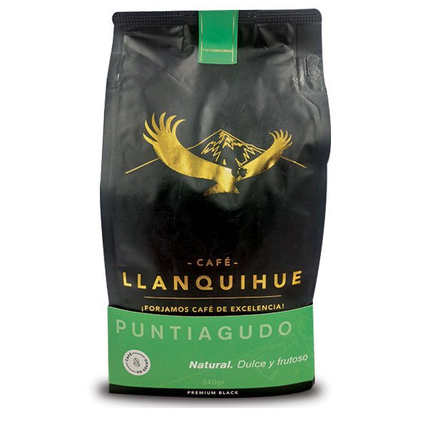 Café Premium en Grano "Puntiagudo", 340 grs, Marca Llanquihue