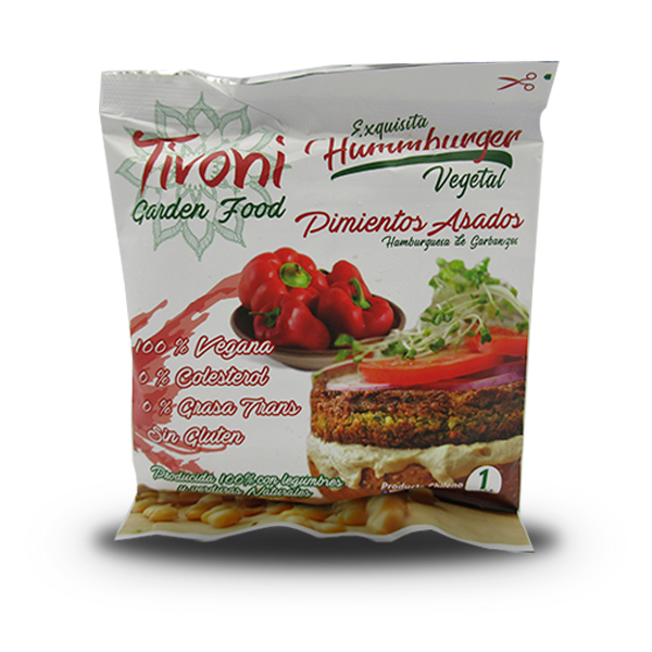Hamburguesa Vegana Pimentos Asados Sin Glúten 1 Un Marca Tivoni