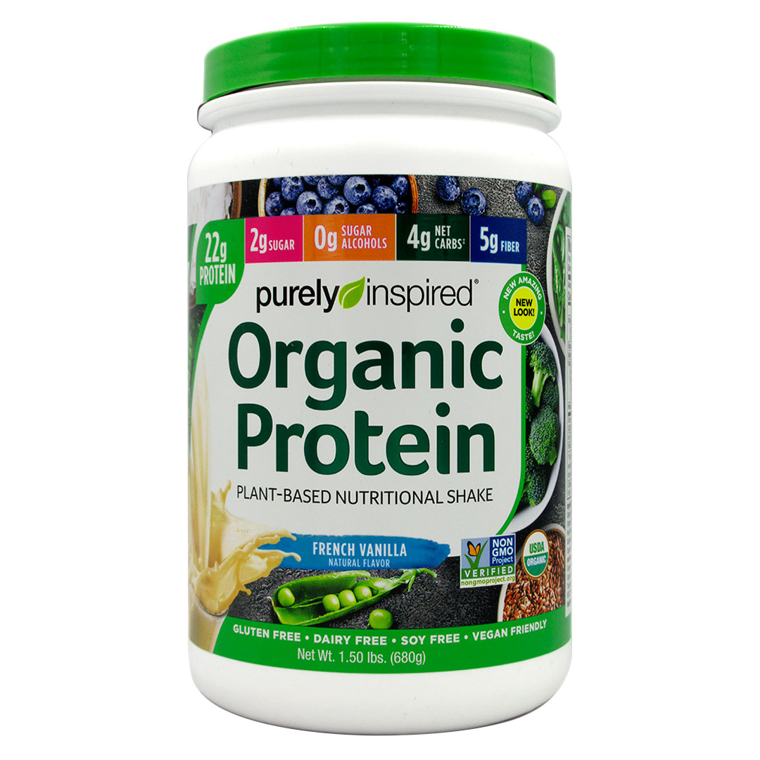 Proteína Vegana Orgánica, sin glúten, sabor Vainilla, 680 grs, marca Purely Inspired 1 Proteína Vegana Orgánica, sin glúten, sabor Vainilla, 680 grs, marca Purely Inspired