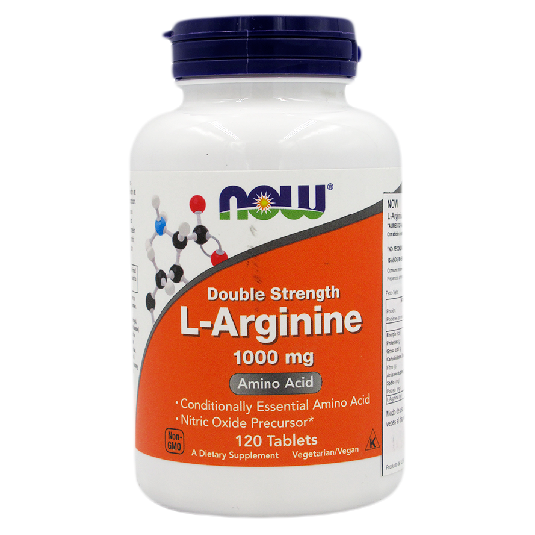 L- Arginina 1000 Mg , 120 tabletas, Marca Now | Tremus