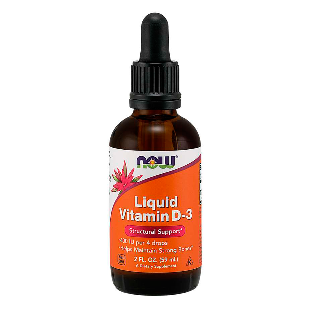 Vitamina D3 400 UI en 4 gotas 59 ml marca NOW