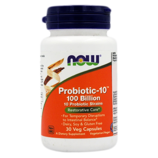 Probiotic-10 - 100 Billones 30 cápsulas veg. marca Now