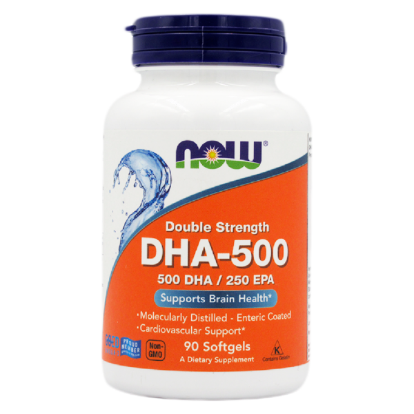 DHA -500 90 cápsulas marca NOW
