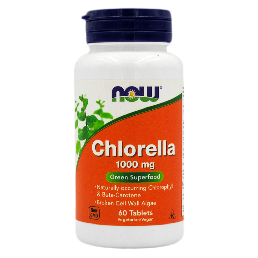 Chlorella 1000 mg 60 tabletas Marca Now