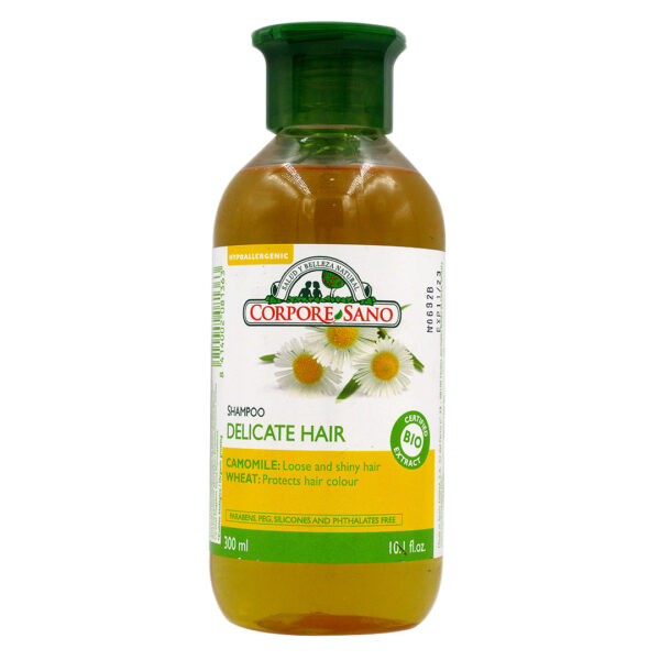 Shampo Cabellos Fragiles de Camomila sin Parabenos Colorantes y Siliconas 300 grs marca Corpore Sano
