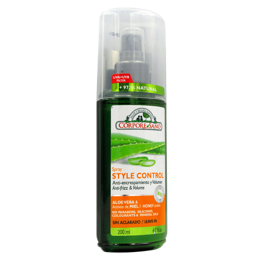 Spray Style Control Anti Frizz y Volume Aloea Vera y Miel 200 ml marca Corpore Sano