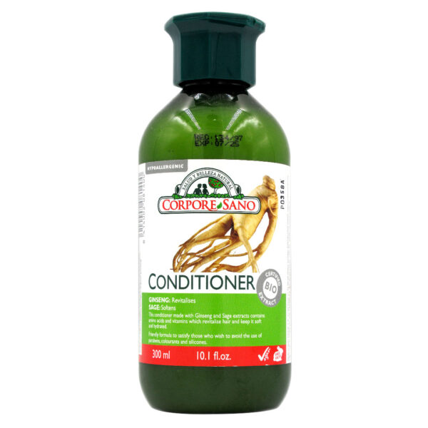 Acondicionador de Ginseng y Salvia Revitaliza y Suaviza 300 ml marca Corpore Sano
