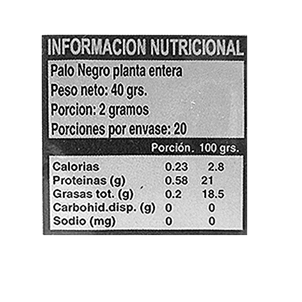Palo Negro 40 grs marca Natural Herbal - Imagen 2