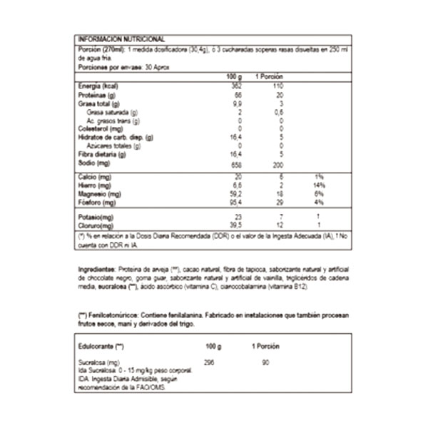 Proteína VeganaVEGAN MATRIX sabor Cacao Tostado 900 grs marca Sport lab 2 Proteína VeganaVEGAN MATRIX sabor Cacao Tostado 900 grs marca Sport lab - Imagen 2