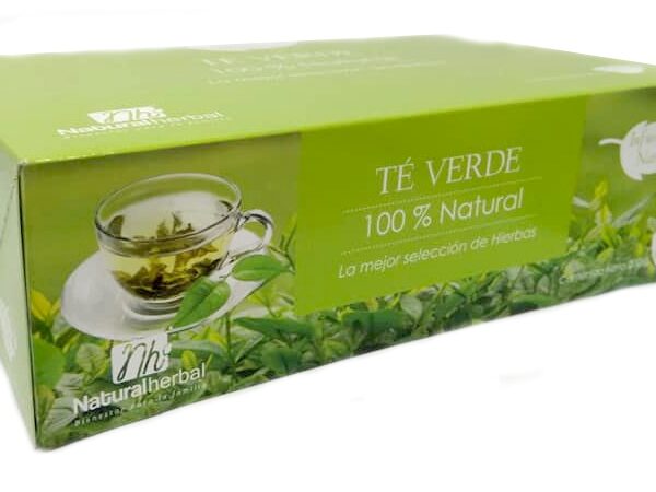 Té Verde 100% Natural 100 bolsitas marca Natural Herbal