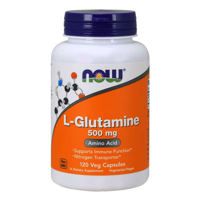 L- Glutamina 500 Mg Vegana120 cápsulas Marca Now