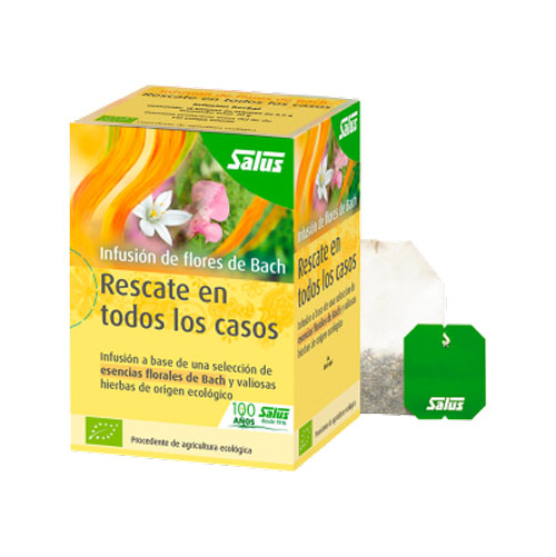 Infusión de Flores de Bach Rescate en todos los casos 15 bolsitas marca Salus