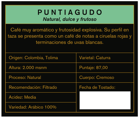 Café Premium en Grano "Puntiagudo", 340 grs, Marca Llanquihue - Imagen 2