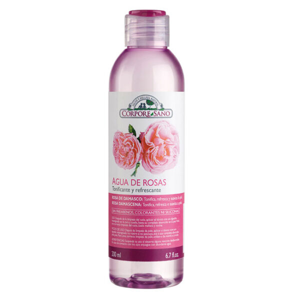 Agua de RosasTonificante y Refrescante 200 ml marca Corpore Sano