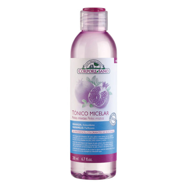 Tonico Agua Micelar Piel Mixta Granada y Hamamelis 200 ml marca Corpore Sano
