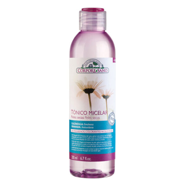 Tonico Agua Micelar Piel Seca Granada y Calendula 200 ml marca Corpore Sano