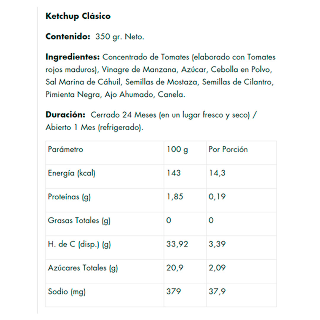 Ketchup Vegano Natural, sin gluten, sin aditivos 350 Gramos Marca By