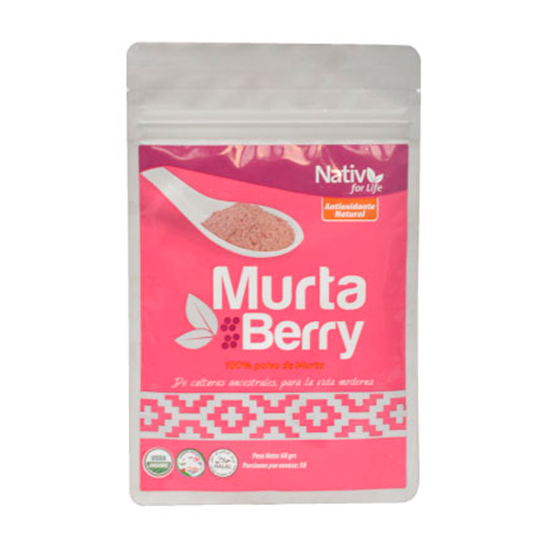 Murta Berry Orgánico en Polvo 60 Grs Marca Nativ for Life