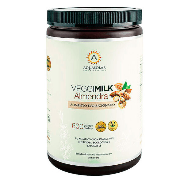 Bebida Vegetal Veggie Milk Sabor Almendra 600 grs Marca Aquasolar