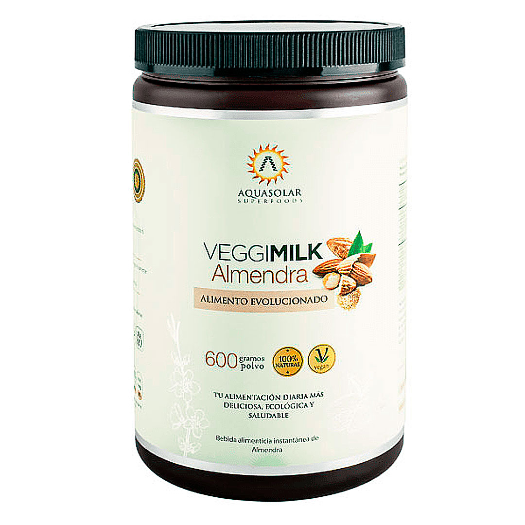 Bebida Vegetal Veggie Milk Sabor Almendra 600 grs Marca Aquasolar