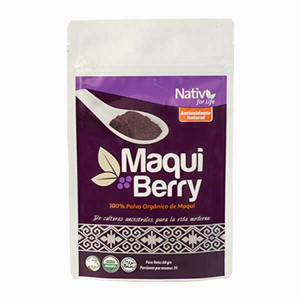 Maqui Berry en Polvo 60 Grs Marca Nativ for Life