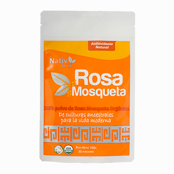 Rosa Mosqueta Orgánica en Polvo 100 grs Marca Nativ for Life
