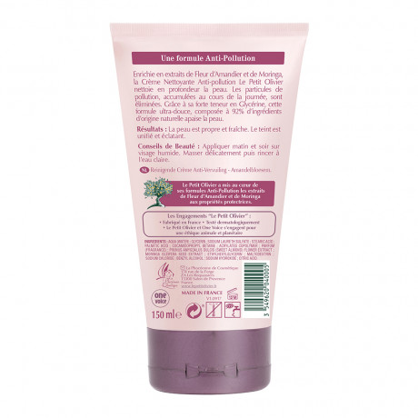 Crema Limpiadora Rostro, Anti Polucion, 150 ml, marca Le Petit Olivier 2 Crema Limpiadora Rostro, Anti Polucion, 150 ml, marca Le Petit Olivier - Imagen 2