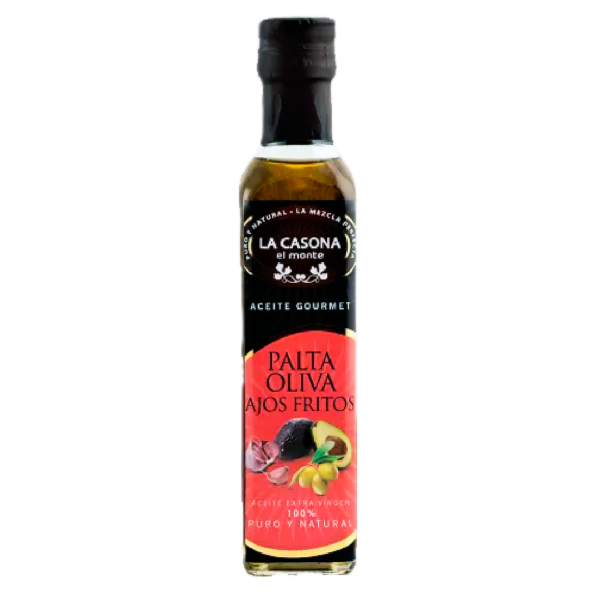 Aceite Gourmet Palta Oliva Ajos Fritos 250 ml marca Casona el Monte