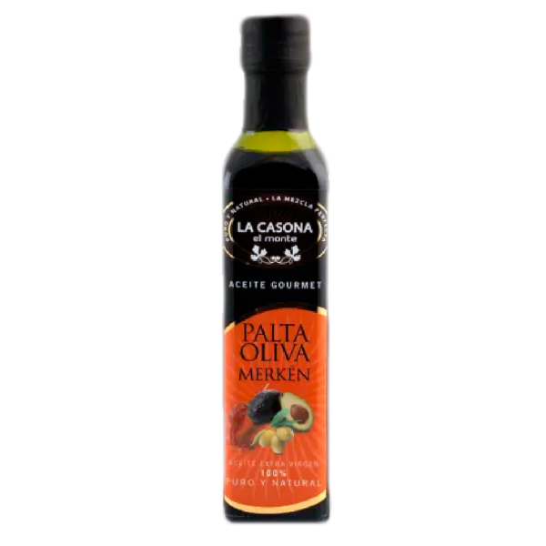 Aceite Gourmet Palta Oliva Merken 250 ml marca Casona el Monte
