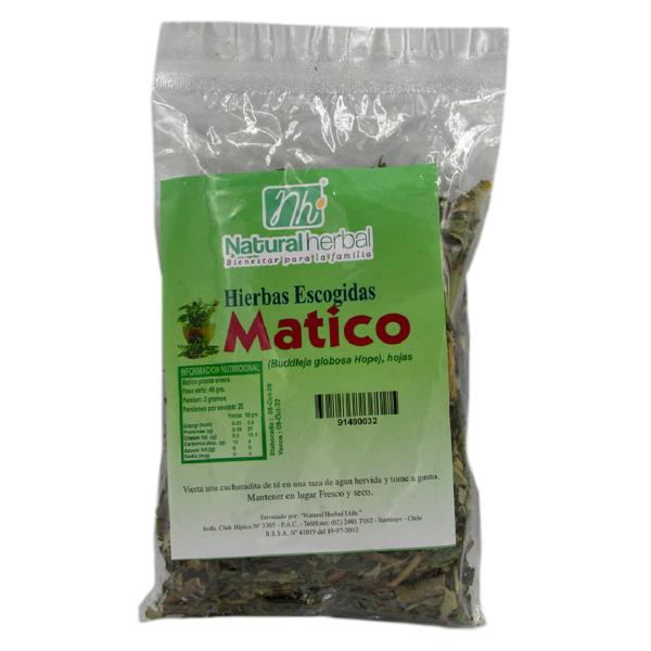 Matico Hierba 40 grs Marca Natural Herbal