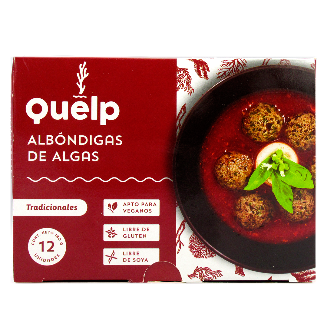 Albondigas de alga vegana sin glutensin soya 12 unidades marca quelp -  Tremus