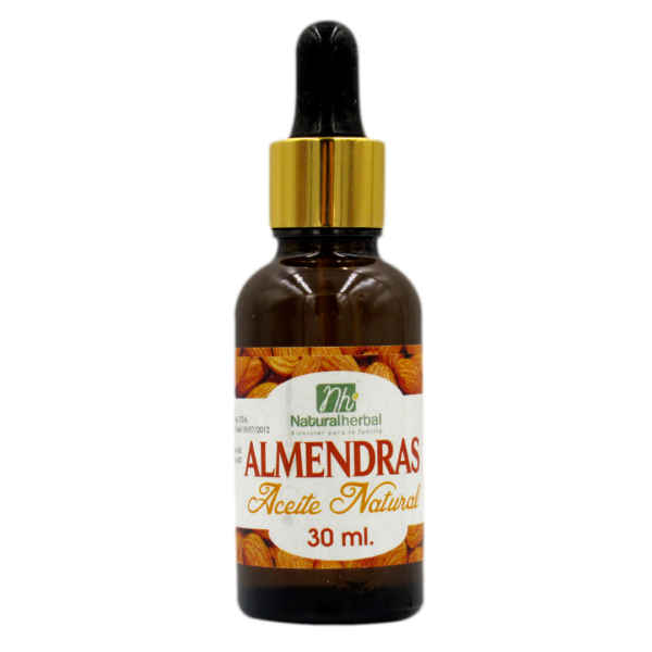 Aceite de Almendras 100% Puro 30 ml Marca Natural Herbal