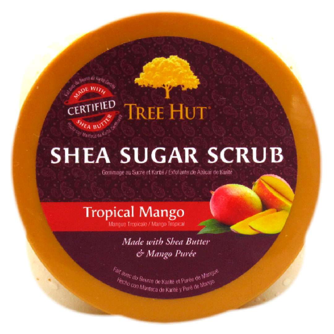 Exfoliante de Azúcar de Karité, Mango Tropical, 510 grs, marca Tree Hut 1 Exfoliante de Azúcar de Karité, Mango Tropical, 510 grs, marca Tree Hut