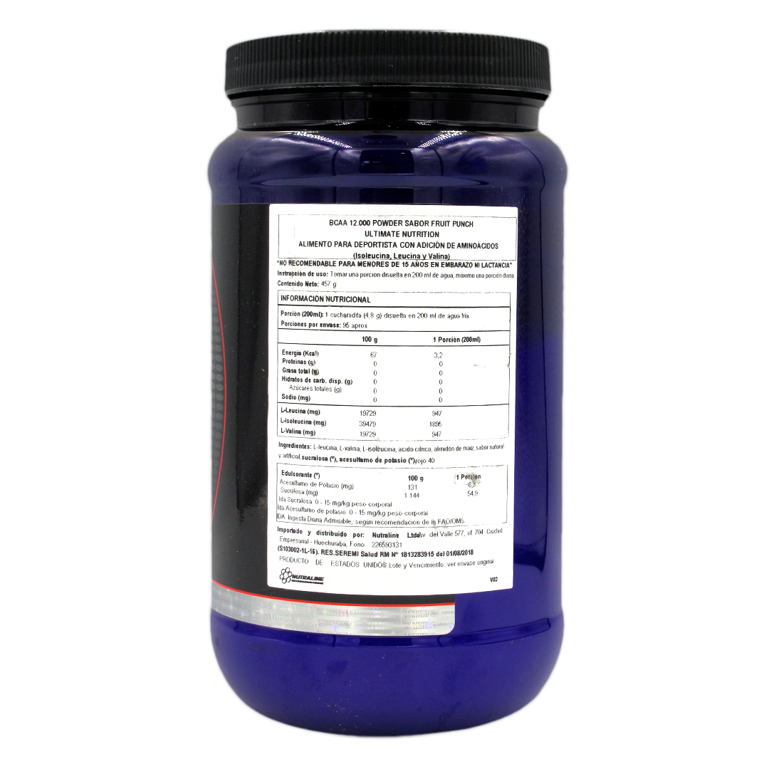 BCAA Powder Sabor Frutas 457 Grs Marca Ultimate Nutrition 2 BCAA Powder Sabor Frutas 457 Grs Marca Ultimate Nutrition - Imagen 2