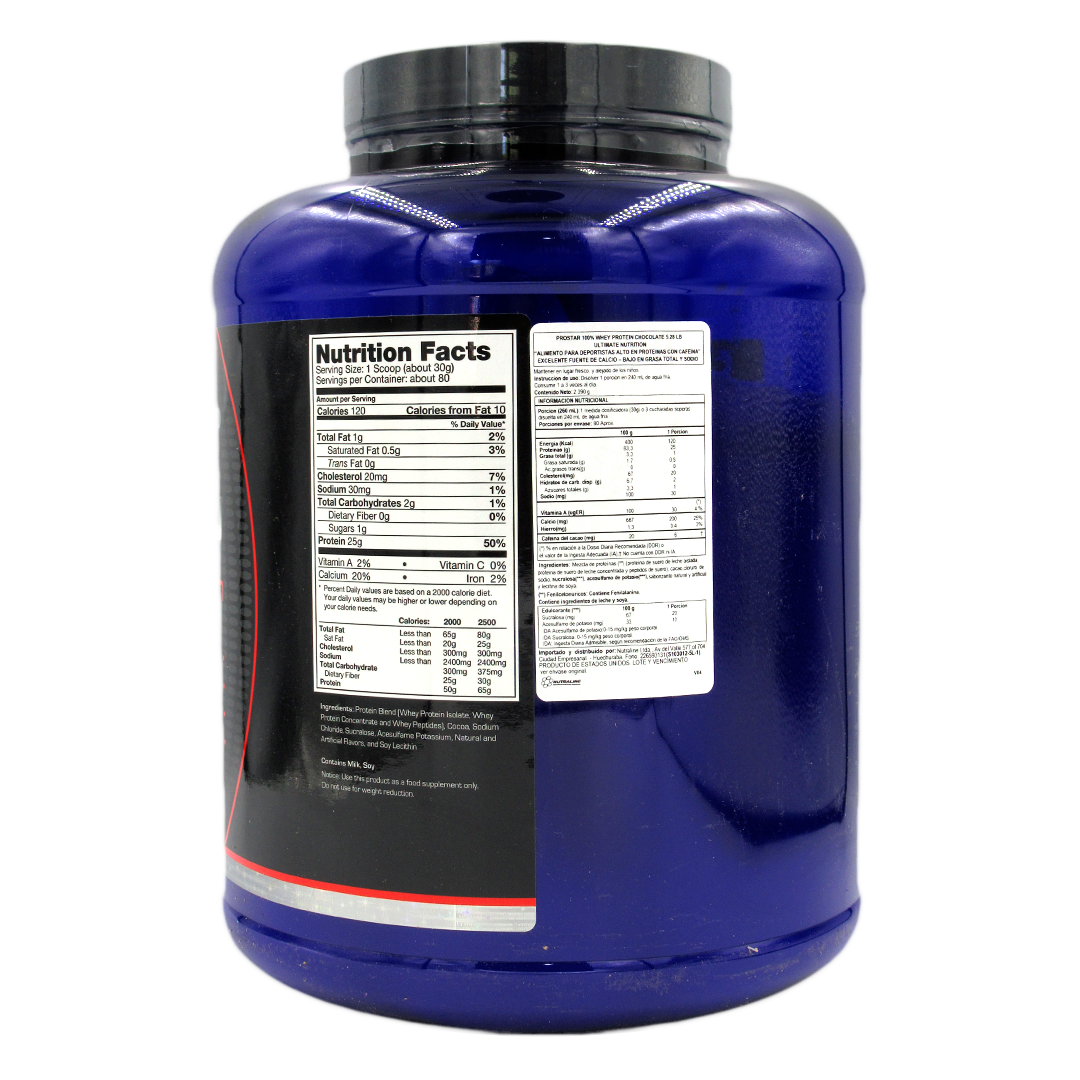 Prostar 100 % Whey Protein Sabor Crema de Chocolate 2.39 kg Marca Ultimate Nutrition 2 Prostar 100 % Whey Protein Sabor Crema de Chocolate 2.39 kg Marca Ultimate Nutrition - Imagen 2