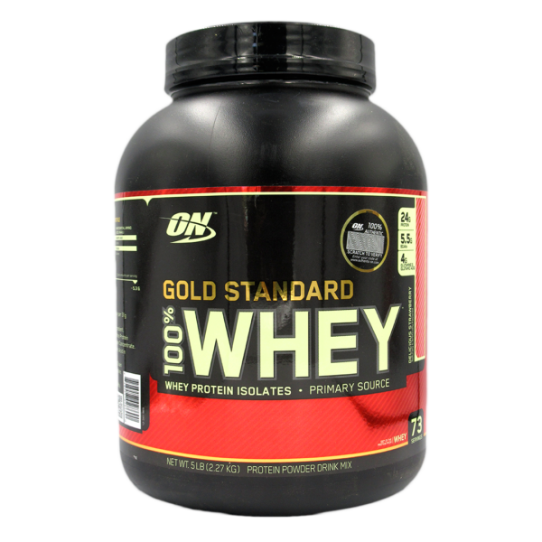 Gold Standard 100 % Whey Protein Proteina en Polvo Sabor Frutilla 5LB (2.27 kgs) Marca On
