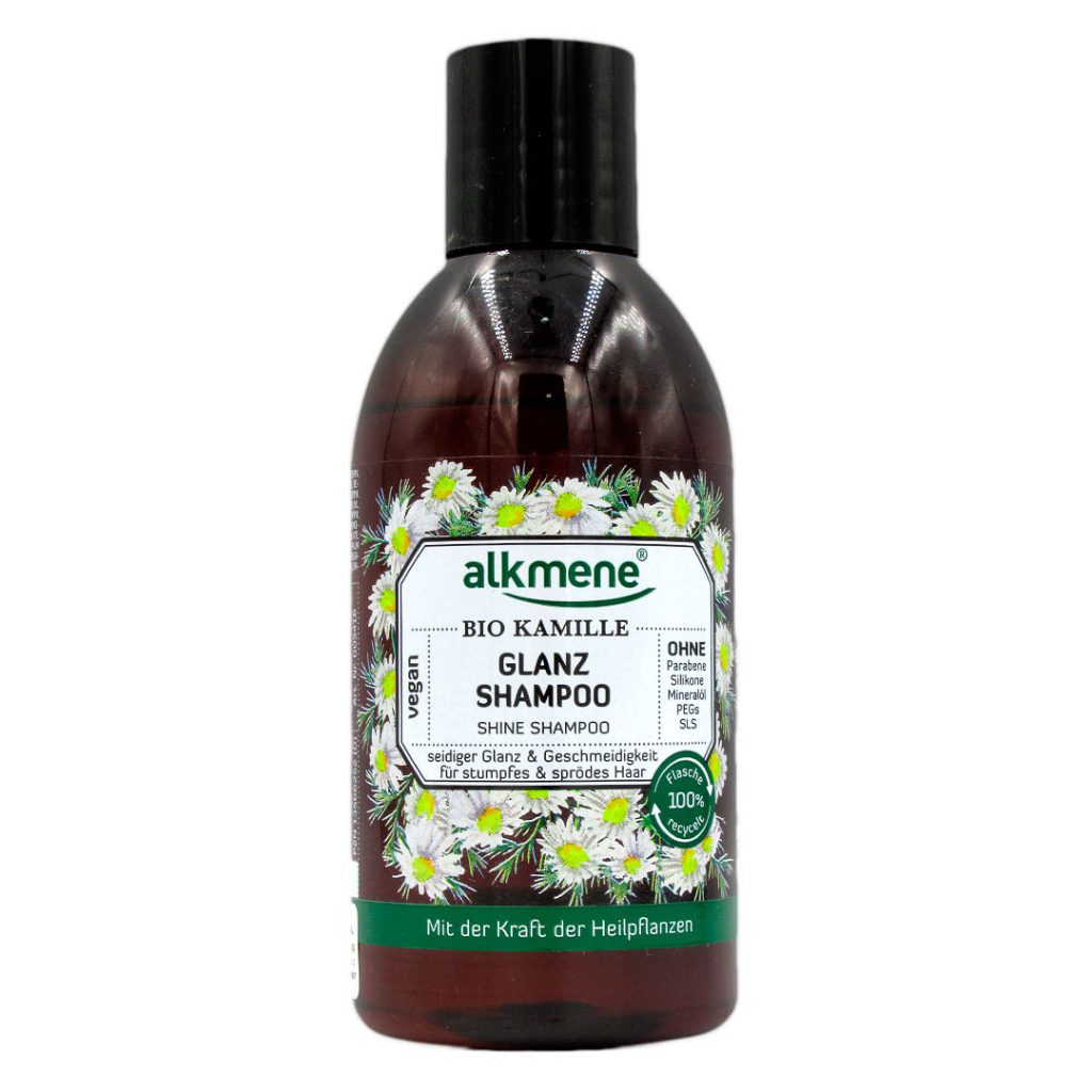 Shampoo Bio Brillo, Manzanilla, Vegano, 250 ml, Marca Alkmene Tremus