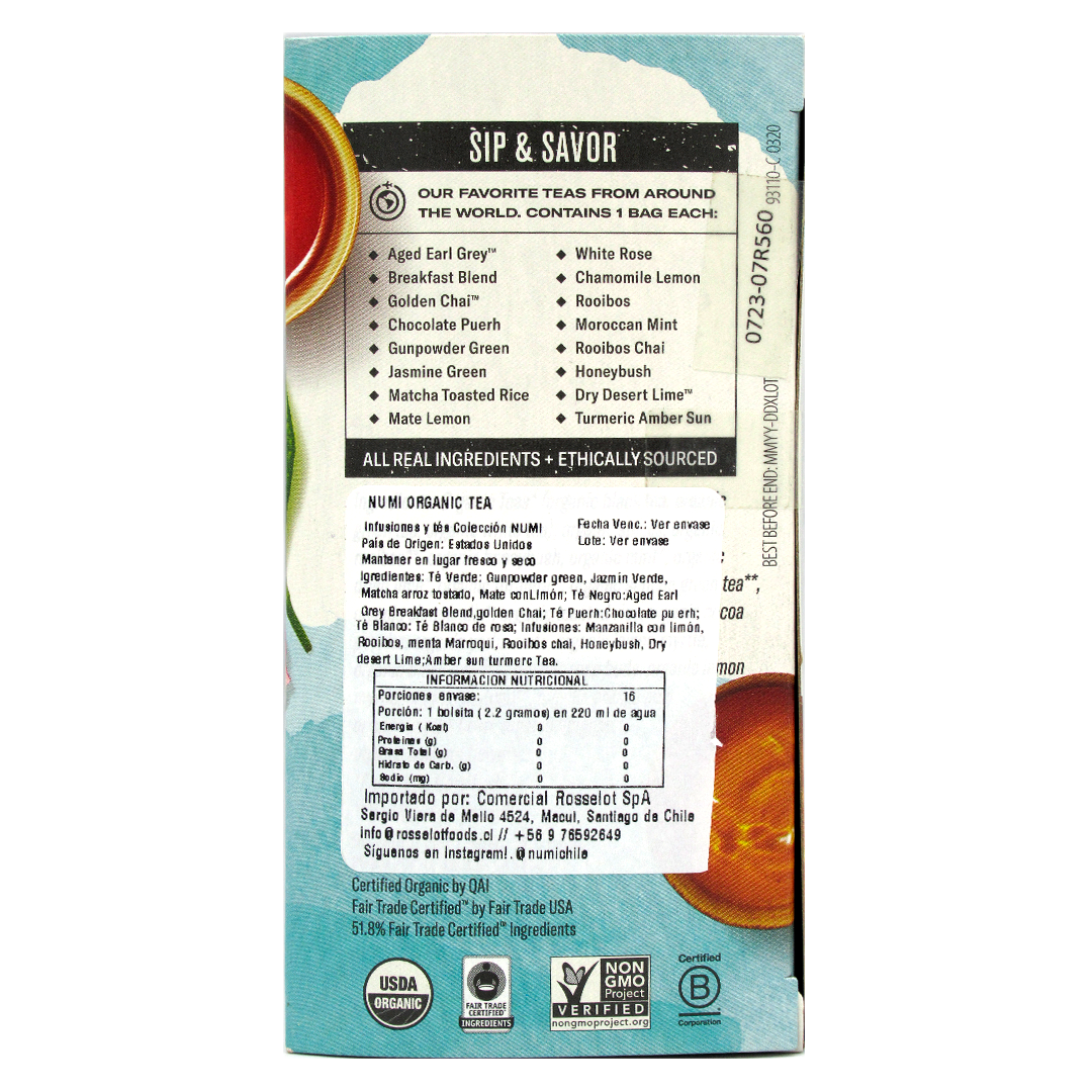 Infusiones Collection Numi Organico 16 Bolsitas Marca Numi - Imagen 2