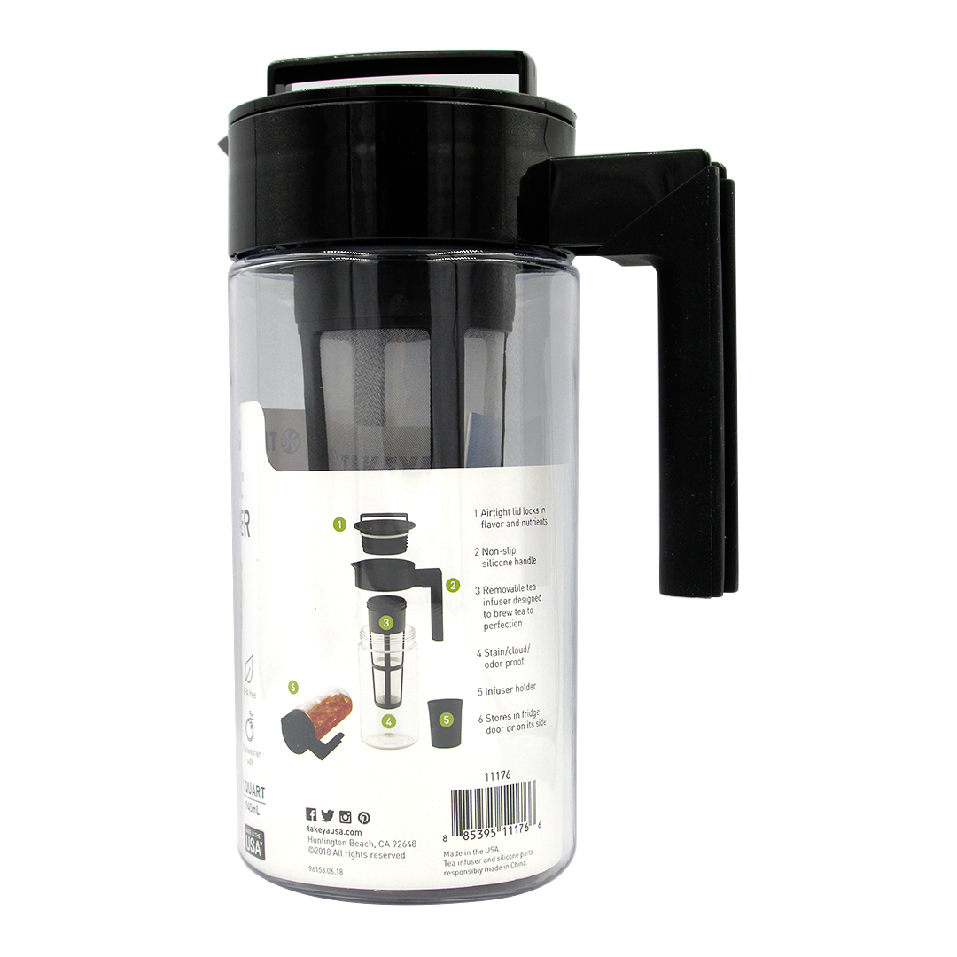 Jarra Para El Filtrado de Te Color Negro 950 ml Marca Takeya - Imagen 2