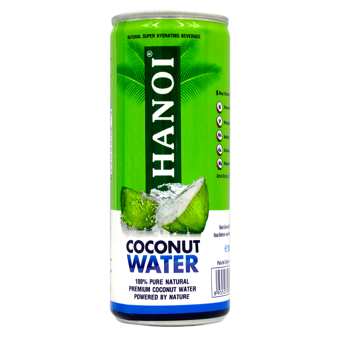 Agua de Coco, Sin Gluten, Vegano, Sin Azucar añadida, 250 ml, Marca Hanoi
