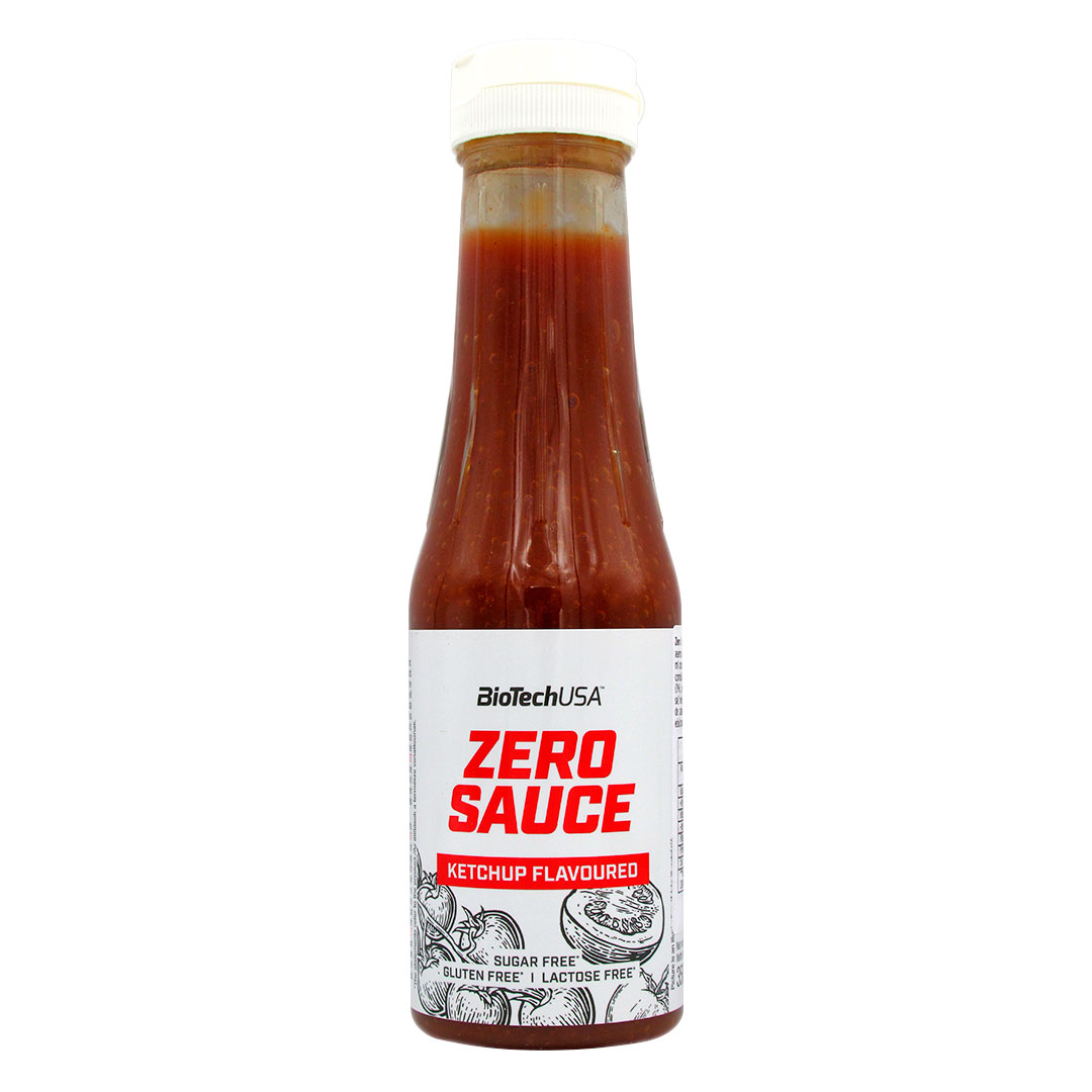 Ketchup Zero, Sin Azucar, Sin Gluten, Sin Lactosa, 350 ml, Marca Biotech Usa Tremus