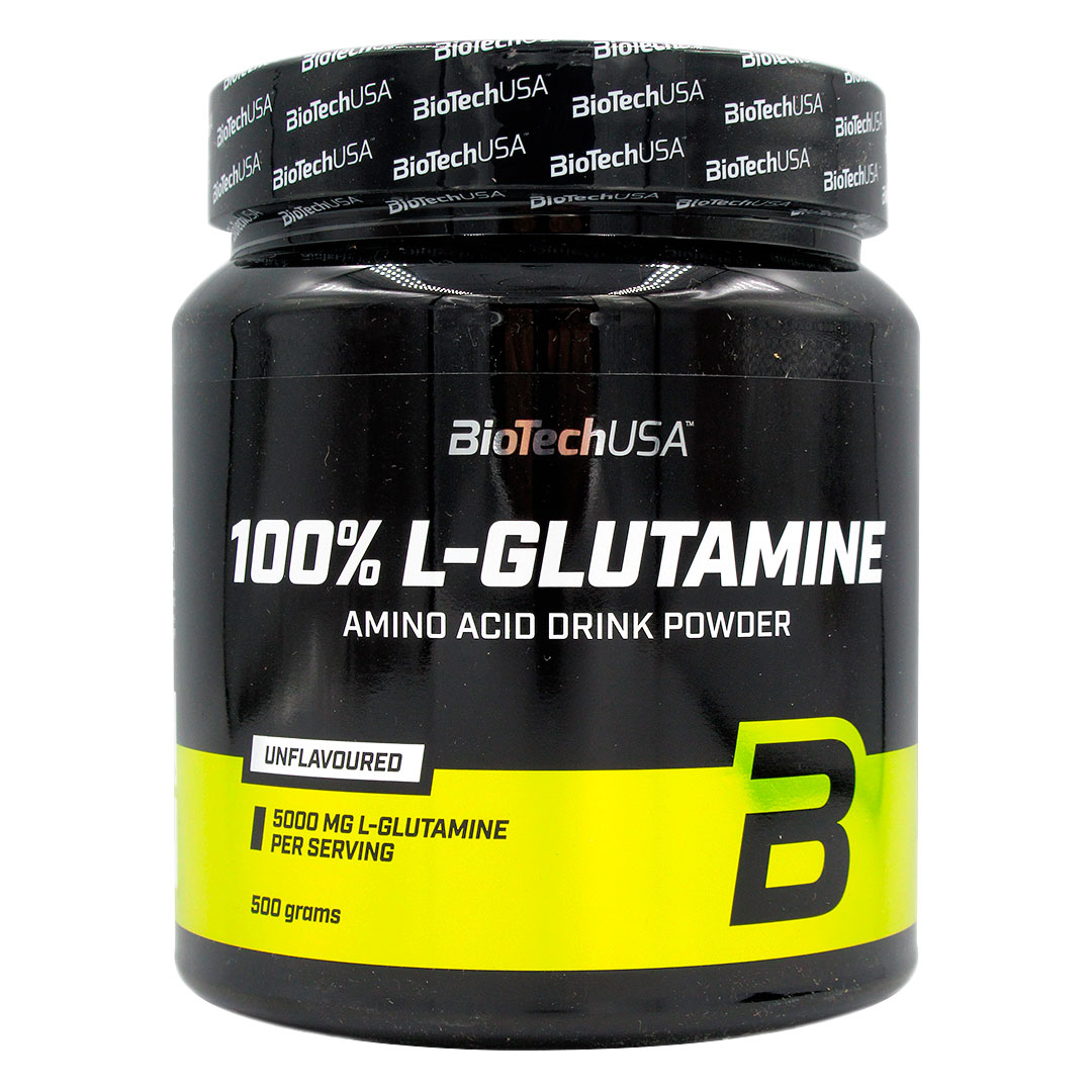 L Glutamina 100, Sin Sabor, 500 Grs, Marca Biotech Usa Tremus