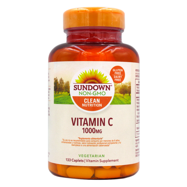 Vitamina C 1000 mg Sin Gluten Sin Gmo 133 Capsulas Marca Sundown