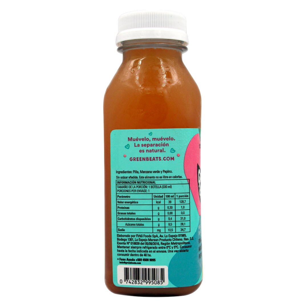 Jugo 100 % Natural Melon Swift , 330 ml, Marca Green Beats - Imagen 2