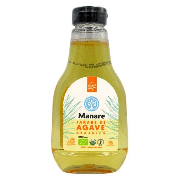 Jarabe de Agave Organico Sin Gluten 330 ml Marca Manare
