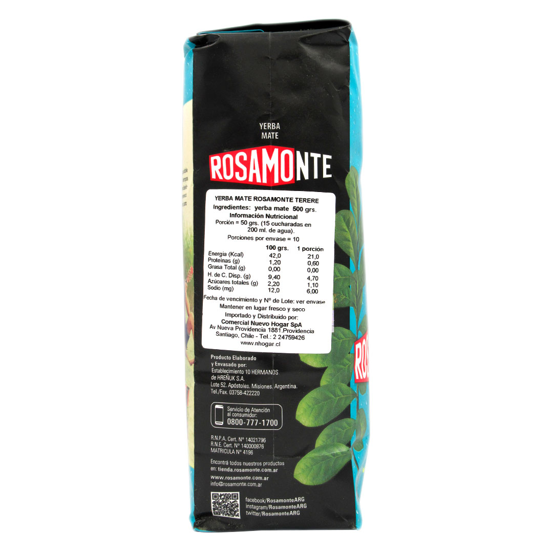 Yerba Mate Terere Sin Gluten 500 Grs Marca Rosamonte - Imagen 2
